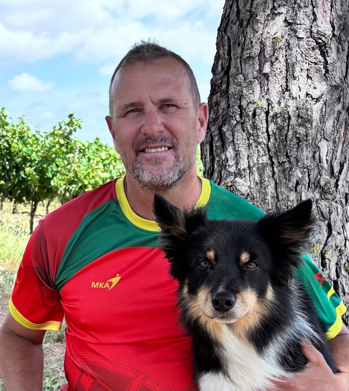 Nuno Silva com o seu border collie